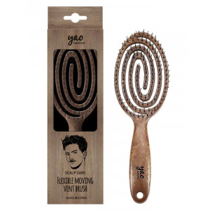 Yao Scalp Care Moving Brush (Wooden Texture)