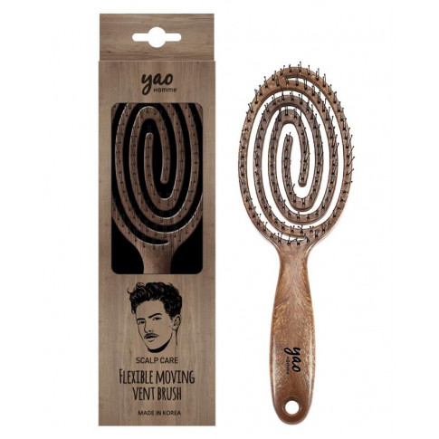 Yao Scalp Care Moving Brush (Wooden Texture)