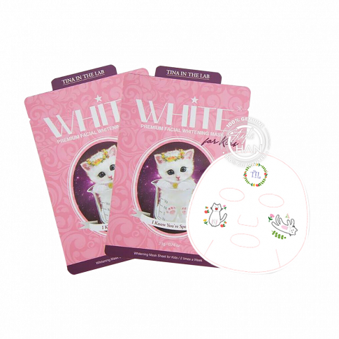 Tina In The Lab White Premium Facial Whitening Mask For Kids (Pouch)
