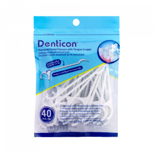 Denticon Oversized Dental Flossers With Tongue Scraper