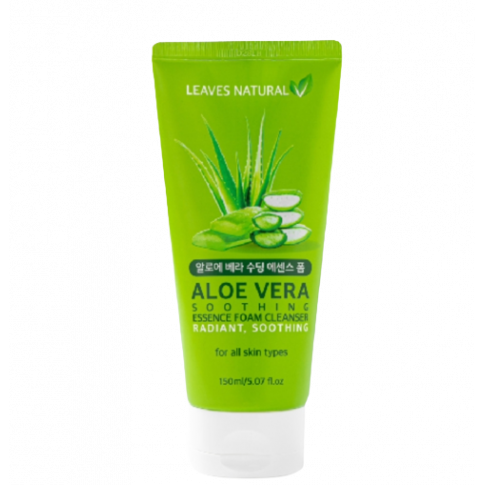 Leaves Natural Aloe Vera Soothing Essence Foam Cleanser